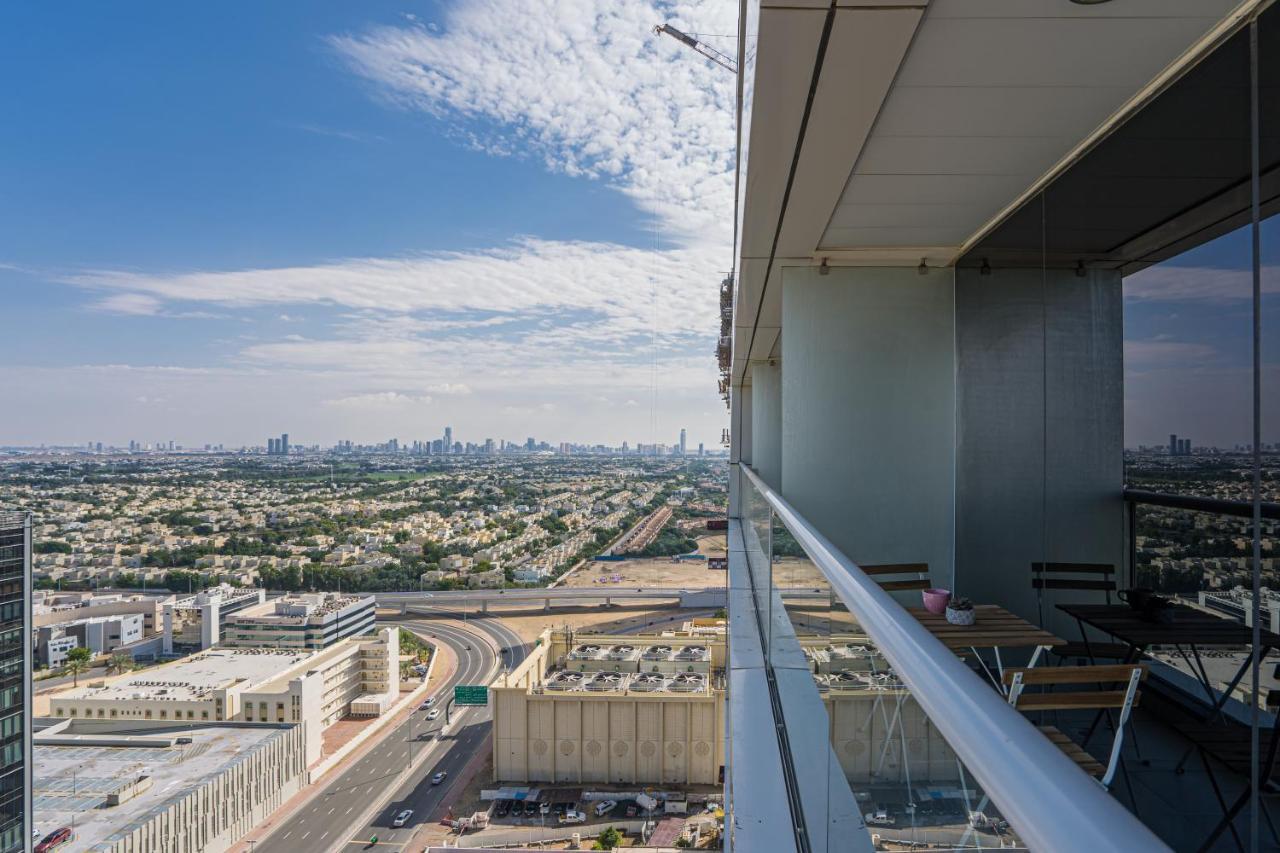 Higuests - Modern Studio With Incredible City Skyline View Dubai Exteriör bild